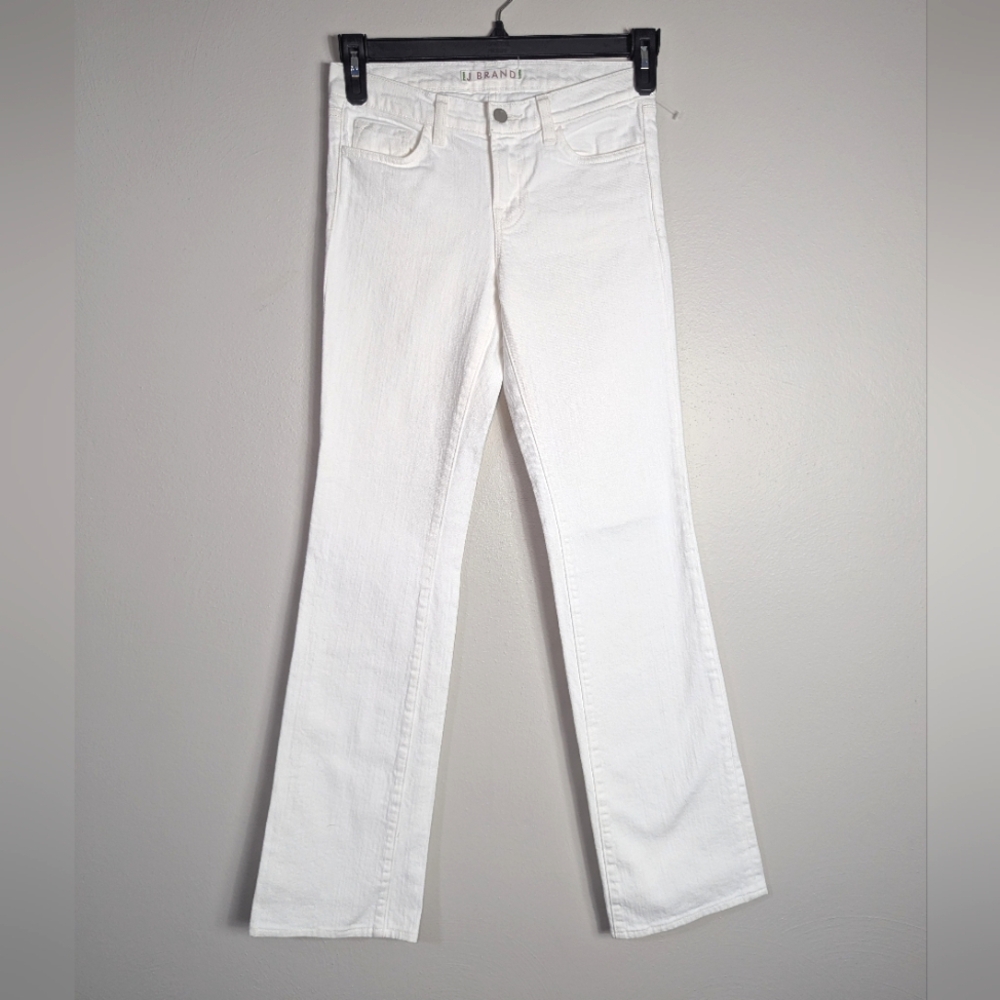 25 J Brand Aspen White Mid Rise The Straight Leg Jeans